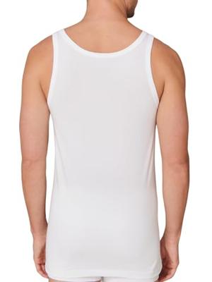 2-Packheren hemden 95/5 - Witte en zwarte Biologisch katoenen mannen onderhemden