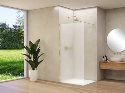 Inloopdouche Van Rijn Products ST01 90x200 cm 8 mm Satijnglas Incl. Beslag met Muurprofiel en Stabilisatiestang Geborsteld Messing Inloopdouche Van Rijn Products ST01 90x200 cm 8 mm Satijnglas Incl. Beslag met Muurprofiel en Stabilisatiestang Geborsteld Messing