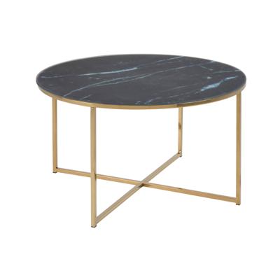 Bendt Ronde Salontafel 'Cay' Ø80cm, kleur Zwart/Goud Bendt Ronde Salontafel 'Cay' Ø80cm, kleur Zwart/Goud