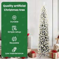 VidaXL Kunstkerstboom groen 180 cm pvc en staal en kunststof - thumbnail