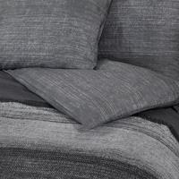 Dekbedovertrekset 220x240 cm katoen donkergrijs - thumbnail