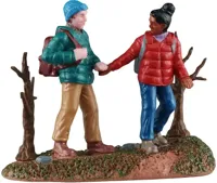 Lemax hiking couple kerstdorp figuur type 3 Vail Village 2025 - thumbnail