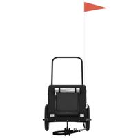 Hondenfietstrailer oxford stof en ijzer zwart - thumbnail