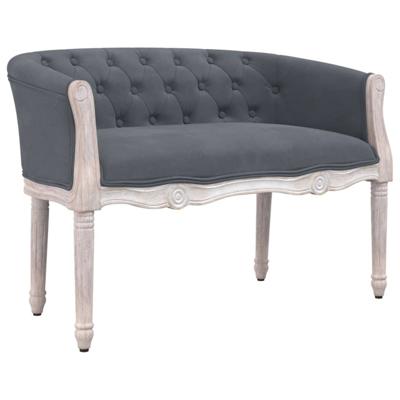 Bankje 98x56x69 cm fluweel donkergrijs