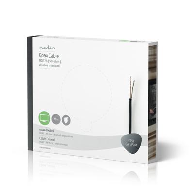 Coaxkabel | RG174 | 25,0 m | Zwart