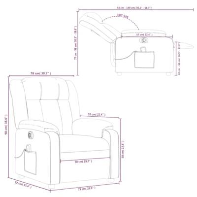 Massagestoel elektrisch verstelbaar stof donkerbruin