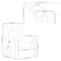 Massagestoel elektrisch verstelbaar stof donkerbruin - thumbnail