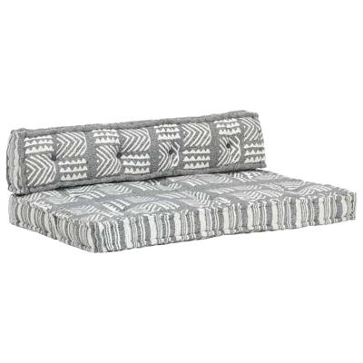 Bankkussen pallet stof patchwork grijs