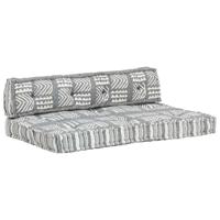 Bankkussen pallet stof patchwork grijs - thumbnail