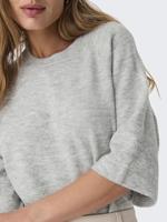 Only Onlsimoni 3/4 Pullover Knt Noos Trui Light Grey Melange - thumbnail