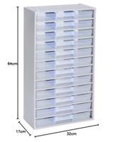 Allit 464800 Opbergkast voor kleine onderdelen VarioPlus ProM 57/36 (b x h x d) 300 x 565 x 140 mm Zilver, Transparant 1 stuk(s) - thumbnail