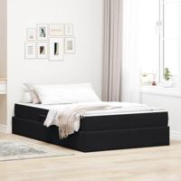 Opbergbed met matras met matras Zwart 120 x 190 cm Fluweel - thumbnail