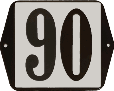 Huisnummer naambordje standaard 15x12 cm nummer 90 - Warentuin mix Huisnummer naambordje standaard 15x12 cm nummer 90 - Warentuin mix
