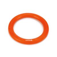 Rubber hondenspeeltje ring massief oranje 15 cm - thumbnail
