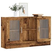 Dressoir 120x30,5x70 cm bewerkt hout oud houtkleurig - thumbnail