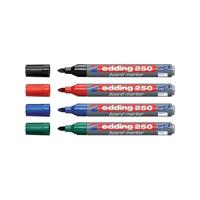 Edding Whiteboardmarker | zwart/rood/blauw/groen | streepbreedte 1,5-3 mm ronde punt | 1 stuk - 4-250-4 - 4-250-4 - thumbnail