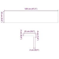 VidaXL Traptreden 2 st 120x25x2 cm massief eikenhout donkerbruin - thumbnail