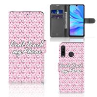 Huawei P30 Lite (2020) Portemonnee Hoesje Flowers Pink DTMP - thumbnail