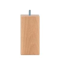 Meubelpoot vierkant 6 bij 6 cm en hoogte 12 cm van massief hout (M8) - thumbnail