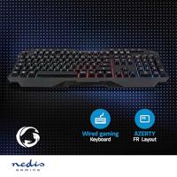 Bedraad Gaming Toetsenbord | USB Type-A | Membrane Toetsen | LED | AZERTY | Frans | Lengte stroomkabel: 1.30 m | Multimedia - thumbnail