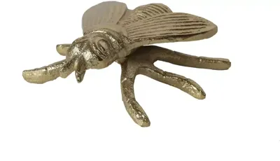 Countryfield beeld vlieg lando goudkleurig 11 cm | 12 stuks