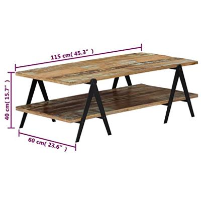 Salontafel 115x60x40 cm massief gerecycled hout