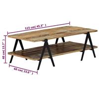 Salontafel 115x60x40 cm massief gerecycled hout - thumbnail