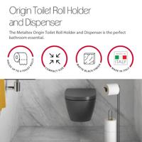 Metaltex toiletrolhouder voor 3 rollen 58x15 cm zwart - thumbnail