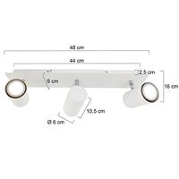Trio Moderne plafondspotSeries 8024 3-lichts wit - 802400301 - thumbnail