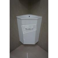 Lena hoek-fonteinkast + wast. en spiegelk. 500x850x250 wit - thumbnail