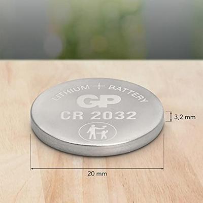 GP CR2032 C2 lithium knoopcelbatterij (3 volt), 2 stuks (blister met 2 stuks)