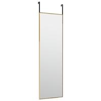 VidaXL Deurspiegel 30x100 cm glas en aluminium goudkleurig - thumbnail
