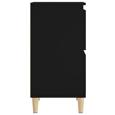 Dressoir 60x35x70 cm bewerkt hout zwart