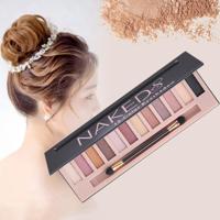 5673 cosmetische 12 kleuren parel rokerige Eye Shadow make-up palet met borstel set - thumbnail