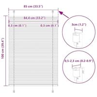 Pliss rolgordijn 85x100 cm stofbreedte 84,4 cm antraciet - thumbnail