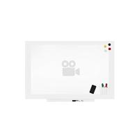 Rocada Whiteboard 6420MATT (b x h) 115 cm x 75 cm Wit (RAL 9003) Kunststof coating Incl. opbergbakje, Horizontaal- of verticaalformaat - thumbnail