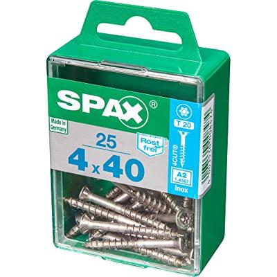 Schroefdoos SPAX Gedeeltelijke draad 4 x 40 mm Platte kop (25 Stuks) Schroefdoos SPAX Gedeeltelijke draad 4 x 40 mm Platte kop (25 Stuks)