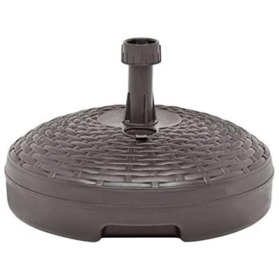 VidaXL Parasolvoet gevuld met zand/water 20 l kunststof rattan bruin VidaXL Parasolvoet gevuld met zand/water 20 l kunststof rattan bruin