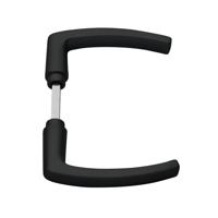 Deurkruk - 125mm - ergonomisch - zwart - thumbnail