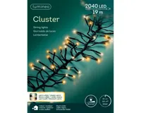 Led cluster 19 meter 2040 LED zwart/duo Lumineo - Lumineo - thumbnail
