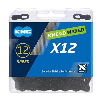 KMC ketting X12 12v 126L waxed zwart