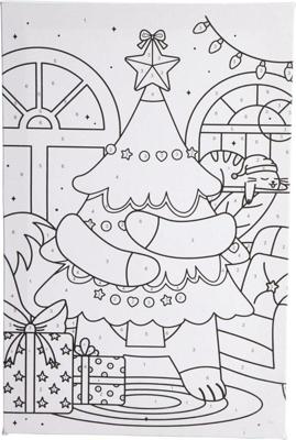 Verfset op nummer kerstboom