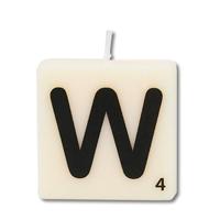 Paperdreams Letter Kaarsje W, 4st. - thumbnail