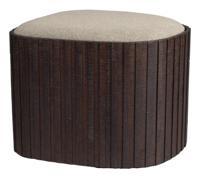 Dutchbone Poef 'Bay Low' Met opbergruimte, Teakhout - thumbnail