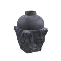 PTMD vaas mailey rond s antraciet 38 cm | 2 stuks - thumbnail