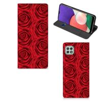 Samsung Galaxy A22 5G Smart Cover Red Roses - thumbnail