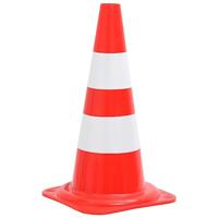 Verkeerskegels 4 st reflecterend 50 cm rood en wit - thumbnail