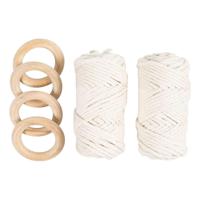 Creativ Company Hobbyset macramé, tafeldecoratie, off white, 1 doos - thumbnail