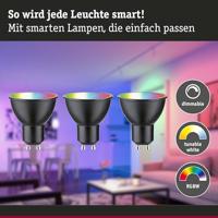 29153 Paulmann Home LED-lamp GU10 Energielabel: F (A - G) 4.8 W RGBW Zwart (mat) - thumbnail