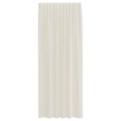 Gordijnen voile met roedezakken 2 st crèmekleurig